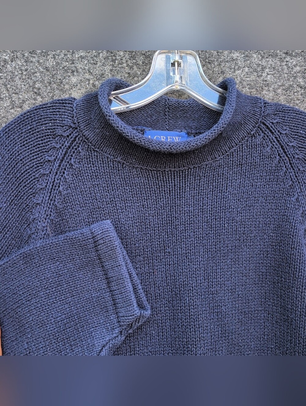 Vintage J Crew Sweater Mens Extra Large Roll Neck Cable Knit Fisherman Heavy